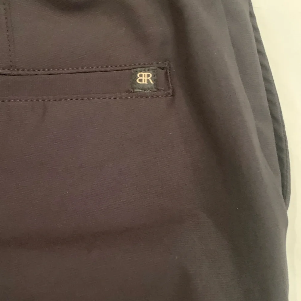Banana Republic Men's Black Microfiber Flat Front Shorts 34x10